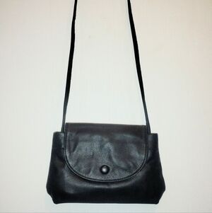 Daad Collezioni Black Leather Mini Crossbody Bag